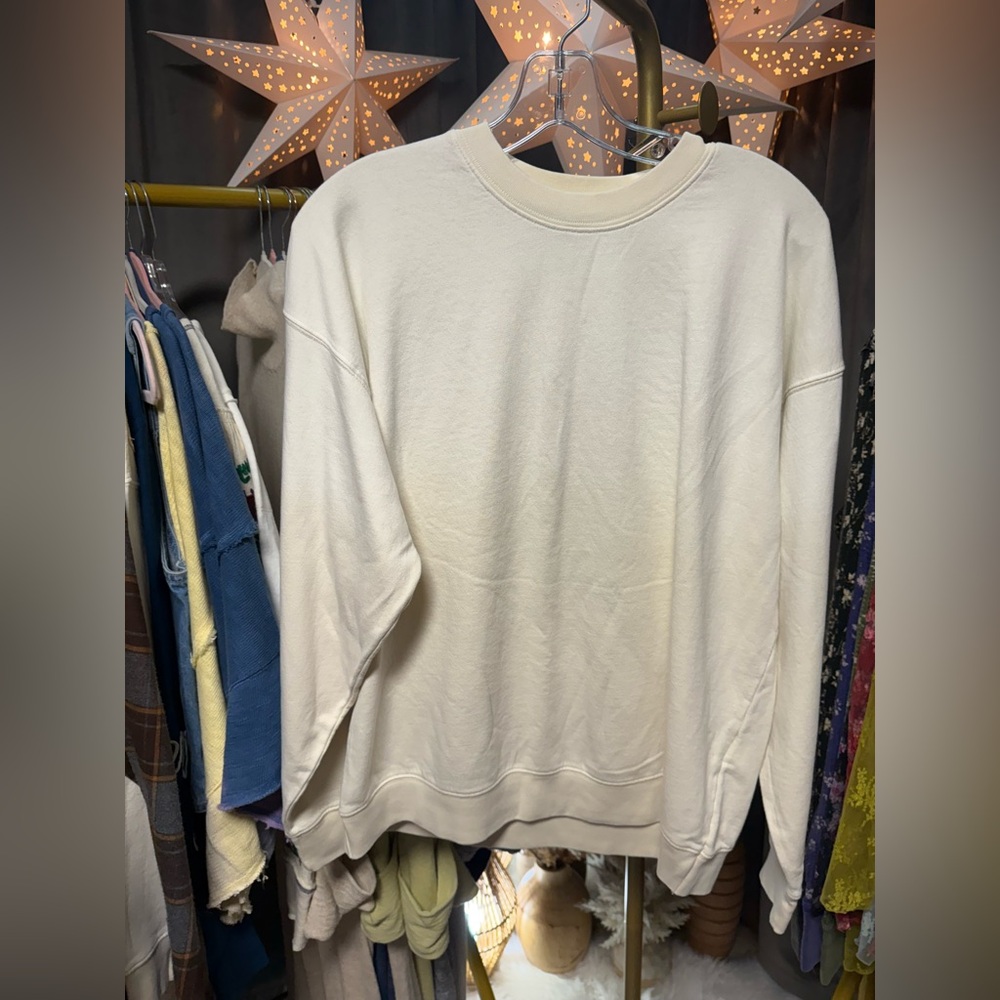 Tricia Fix x Free People Indigo Patchwork Butterfly Crewneck Sweatshirt NWOT - Picture 5 of 8